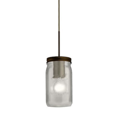 Milo 4 Cord Pendant, White Frost, Bronze Finish, 1x40W Incandescent